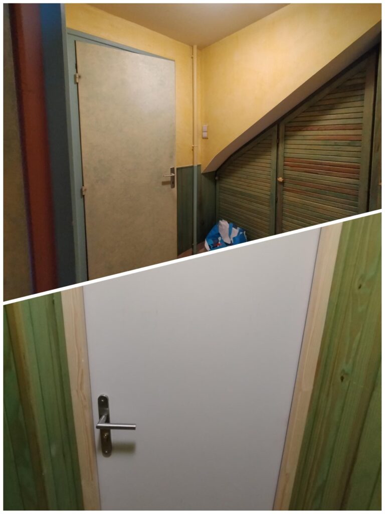 Remplacement de la porte de service vers garage par une porte isolée et étanche
