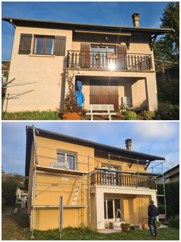 Avant / Phase travaux isolation par l'extérieur